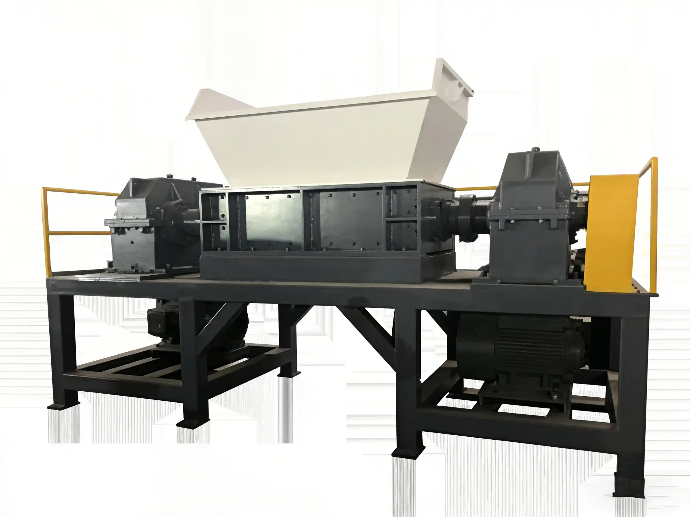 Double shaft shredder features