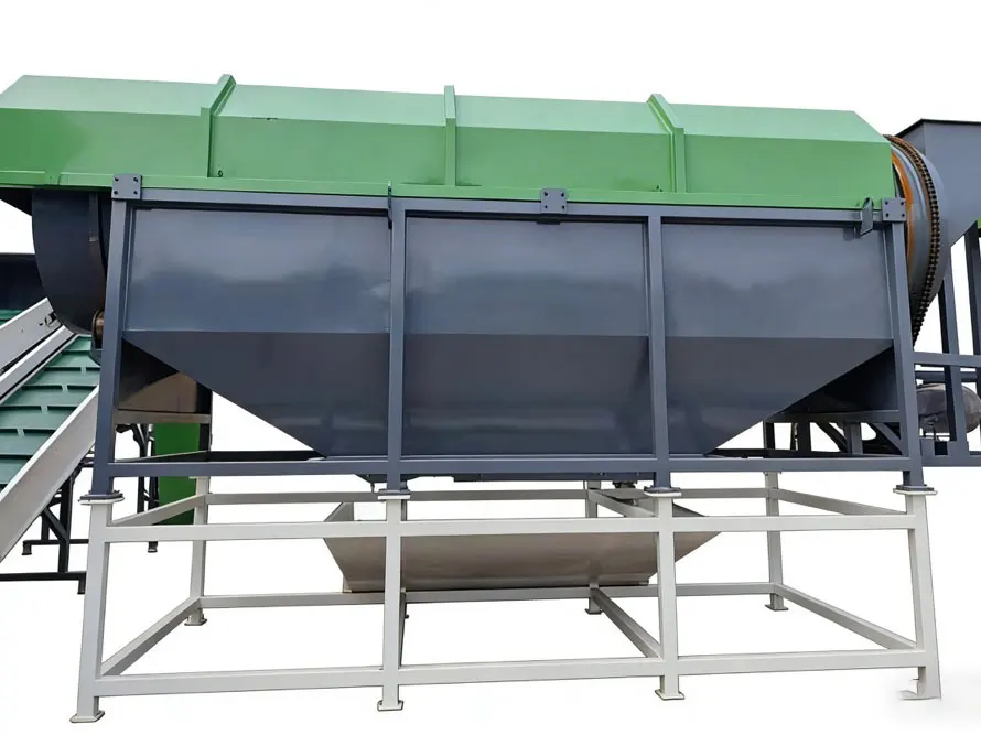 Trommel Screen in a PET bottle washing line