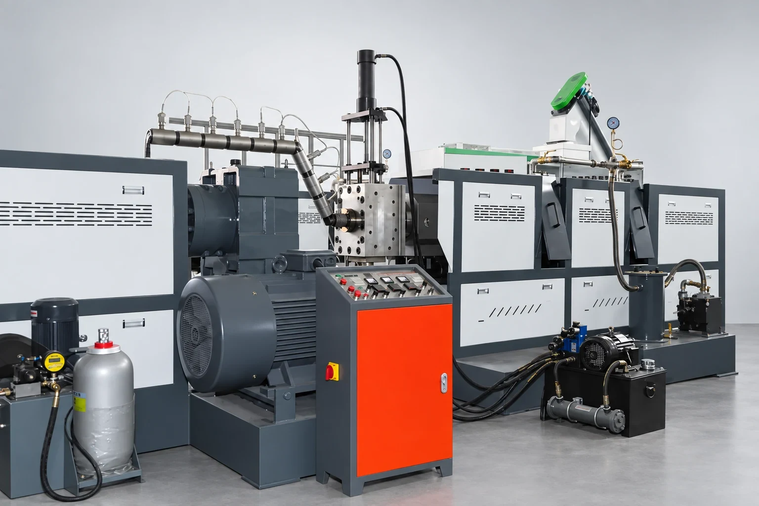 Rigid plastic pelletizing line view 2
